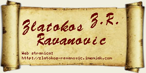 Zlatokos Ravanović vizit kartica